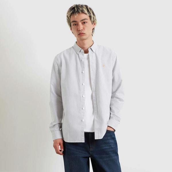 Farah Brewer Striped Oxford Shirt