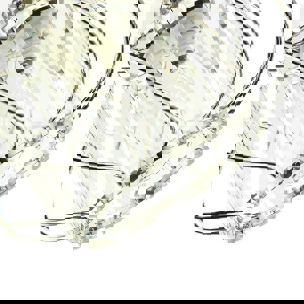 Modern Polished Chrome Ceiling Light Fitting with Clear Crystal Glass Image 4