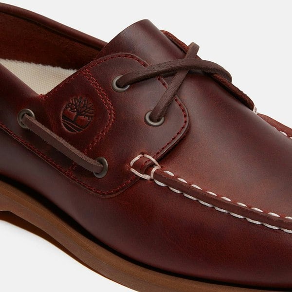 Timberland Classic 2 Eye Leather Women's Boat Shoes - Burgundy