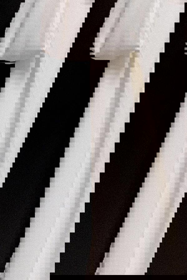 Contrast Crepe Halterneck Maxi Dress With Sash - Black Cream DR5044