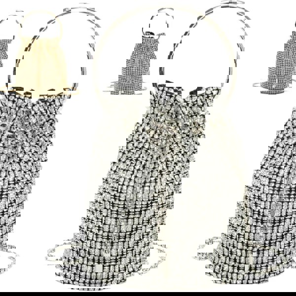 Love EMVY Rhinestone Sparkle Drawstring Evening Bag