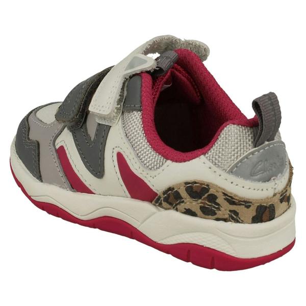 Clarks Childrens PLAYPRINTS Collection By Clarks Big Cat Print Detailed Trainers Clowder Run T