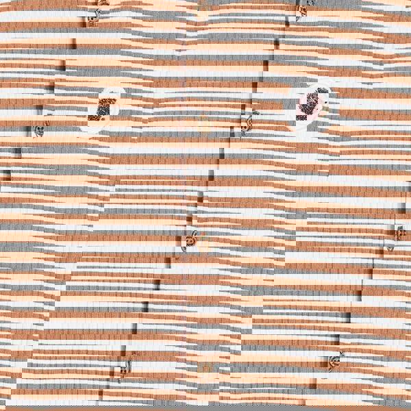 Baby Unisex Striped Romper, Brown - Minicuddles