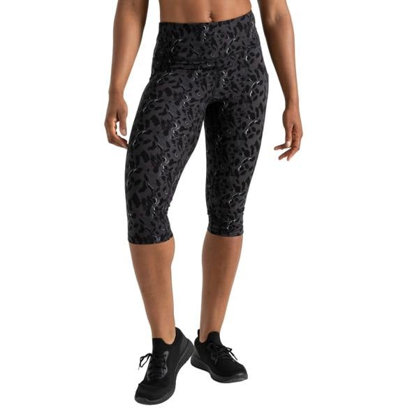 Dare 2B Womens/Ladies Influential Dash Print 3/4 Leggings - Black - 