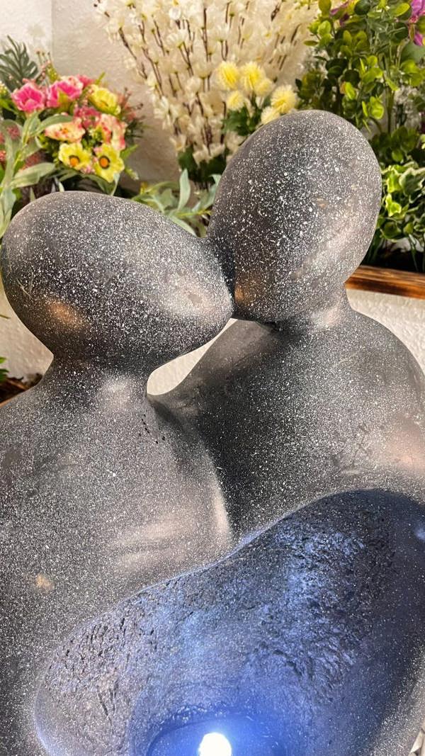 Tranquillity Water Features Heart Couple Contemporary Solar Water Feature