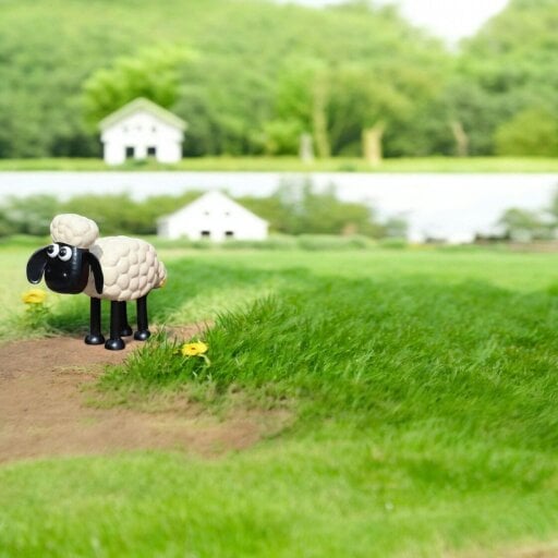 EDH Door Hardware Shaun the Sheep  Timmy Garden Ornaments - Hand-Painted Metal Aardman Sculpture for Mum  Grandparents
