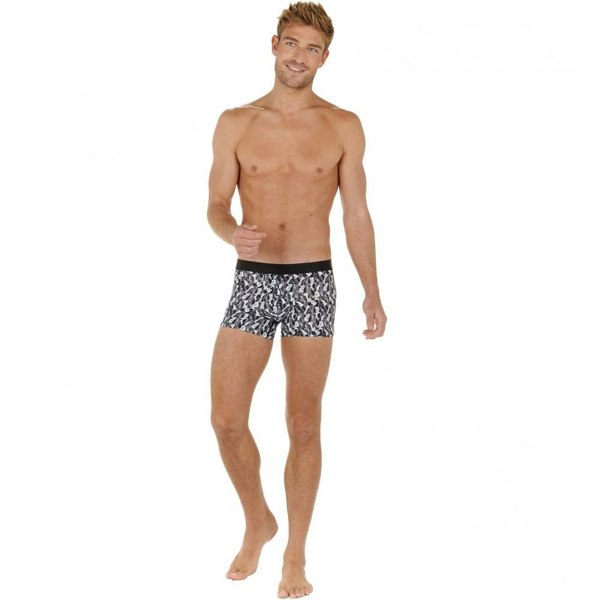 Hom Chess Print Boxer Trunk, Black
