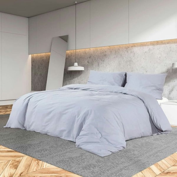 Berkfield Duvet Cover Set Grey 260x240 cm Cotton