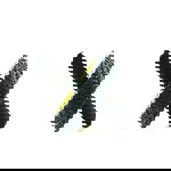 Bourgini Foam Handle Ab Roller Core Strength Fitness Workout Black and Yellow