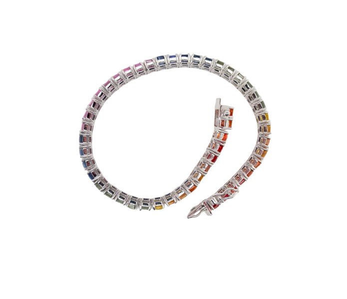 Vintage Tom A multi colour sapphire line bracelet