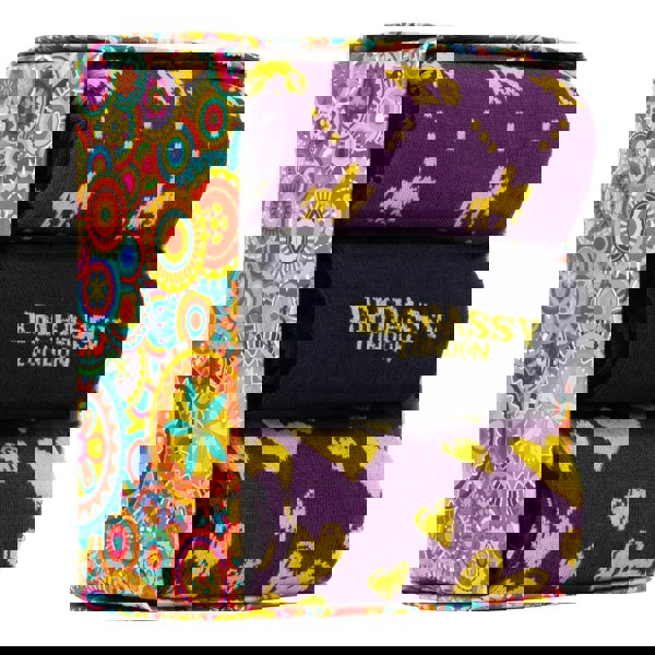 Embassy London Socktopus - Purple Mix - Women's 3 pack cotton crew socks size UK 3 to 7 in purple