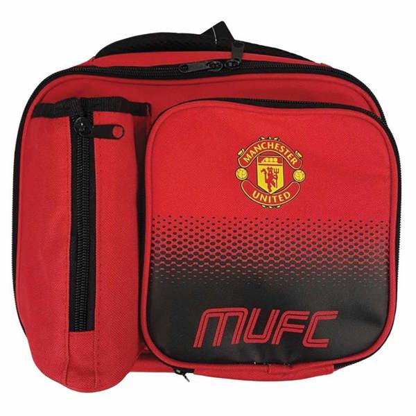 Manchester United FC Lunch Bag With Bottle Holder, Lunch Accessories, Sports, Gift