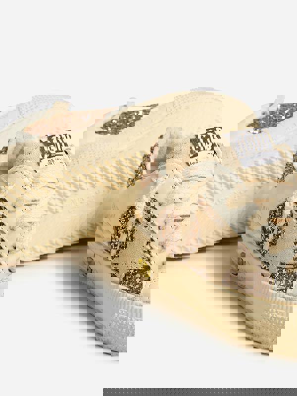 Golden Goose Kids Golden Goose Girls May Leather And Glitter Trainers in Cream