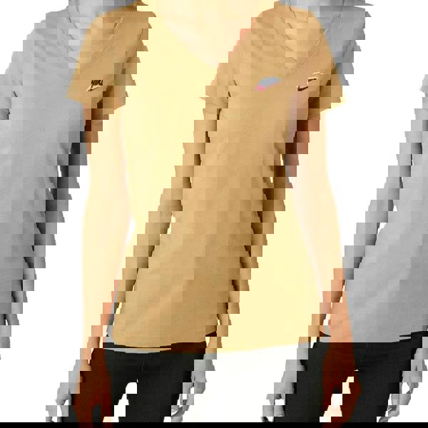 Nike V-Neck Beige T-Shirt