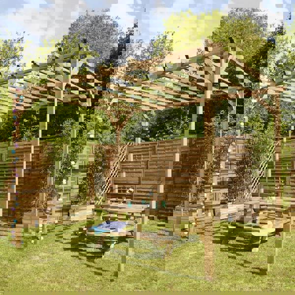 Cerland Magdalie Wooden Pergola 4m x 3m Garden Pergola Canopy Shelter