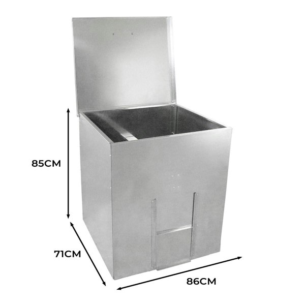 Monstershop Galvanised Coal Bunker - 350kg