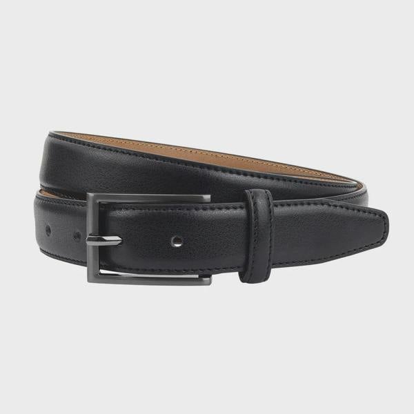 Sophos Brook 30mm Formal Grained Leather Belt - Black