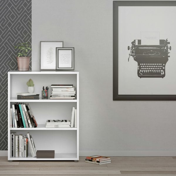Furniture To Go Prima Bookcase 2 Shelves in White