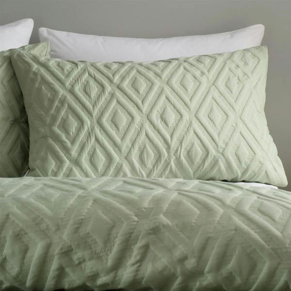 Jacob Geo Sage Green Duvet Cover Set