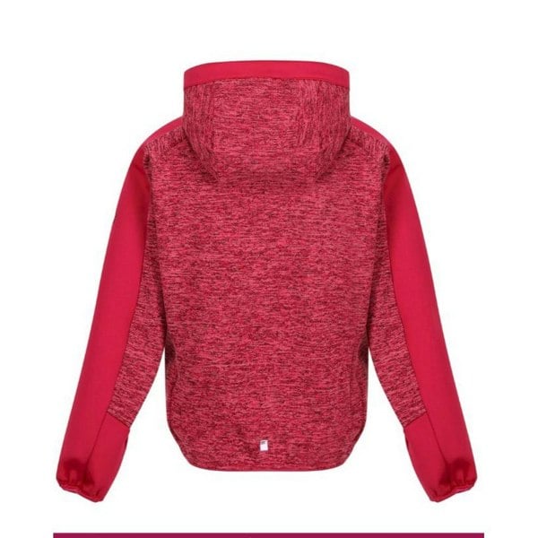 Regatta Childrens/Kids Dissolver VI Marl Fleece Full Zip Hoodie - Pink Potion/Berry Pink