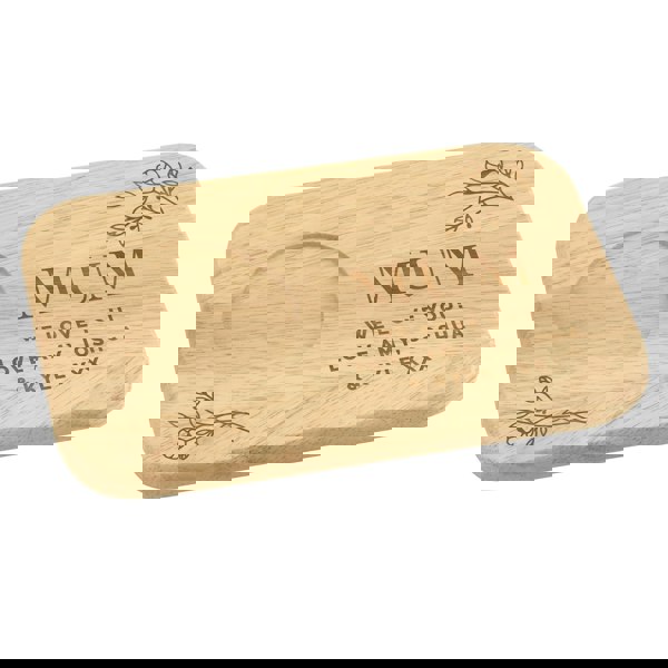 Personalised Memento Company Personalised Floral Wooden Coaster Tray