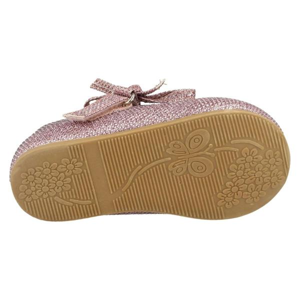Spot On Girls Spot On Flat Shoe With Glitter Bow Decoration