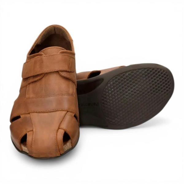 Panama Jack Fletcher Basics C5 - Men's Bark Brown Leather Sandals