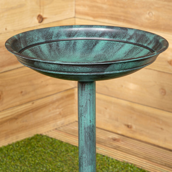 Samuel Alexander 63cm Verdi Green Traditional Garden Patio Resin Bird Bath
