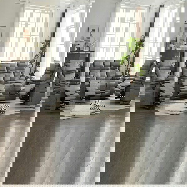 Furniture One Manual Recliners Sofa Set,105–135 Degrees Recliner Padded Sofa with Adjustable Backrest