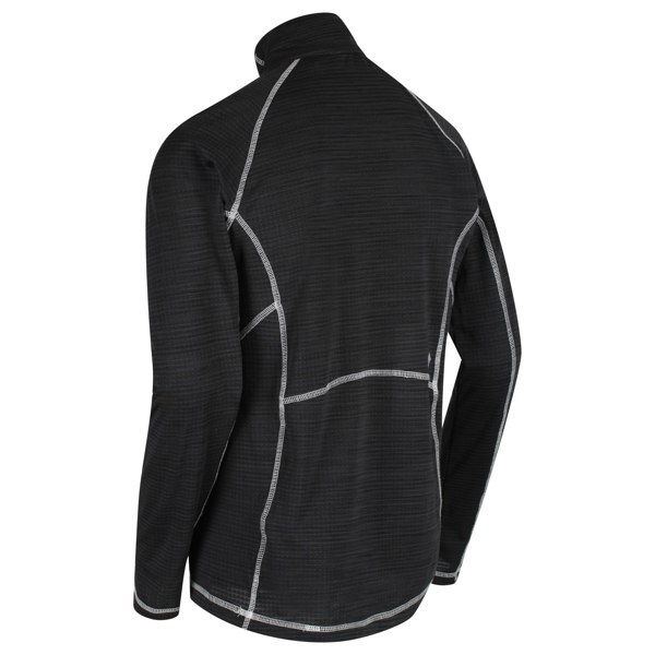 Regatta Mens Yonder Quick Dry Moisture Wicking Half Zip Fleece Jacket - Black