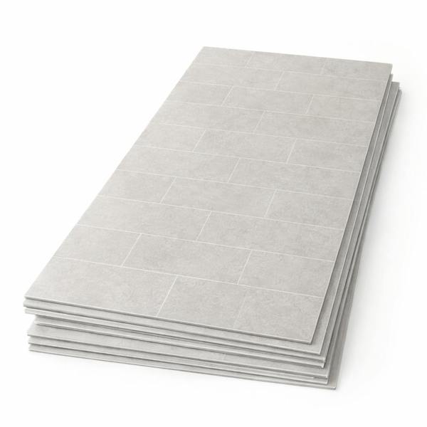 Britwall Brick Light Grey Matt PVC Shower Panel – Light Grey