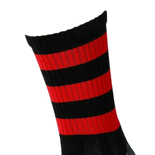 Precision Unisex Adult Pro Hooped Football Socks - Black/Red