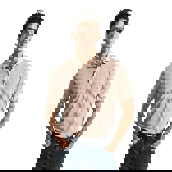 Gant Mens Pique Sun Faded Polo Shirt - Sand - 