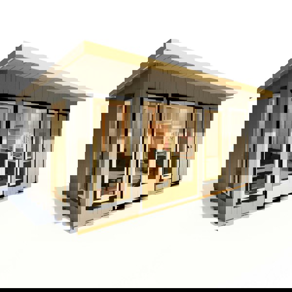 16x8 insulated Garden Studio Office and Store Pent Roof - Best Shed