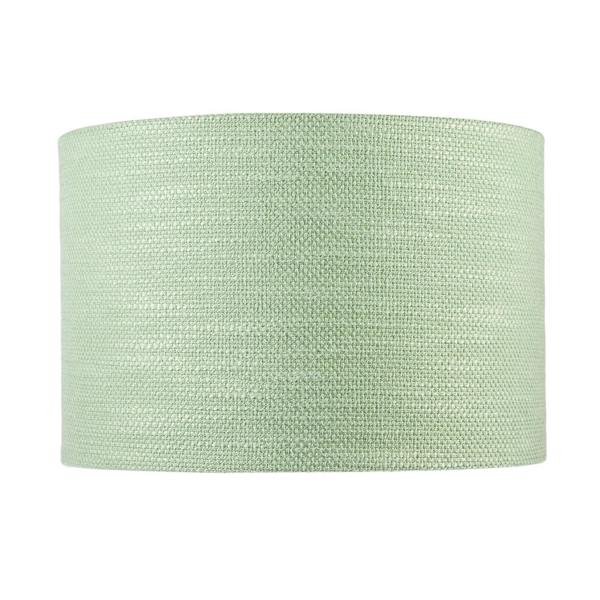 Designer Bobbled and Textured Linen Lamp Shade in Emerald Mint Green Image 4