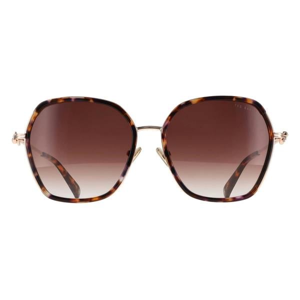 Ted Baker Sunglasses TB1776 Kira 703 Gloss Tortoise Purple Brown Gradient