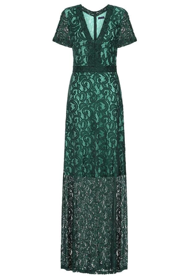 HotSquash V Neck Lace Maxi Dress