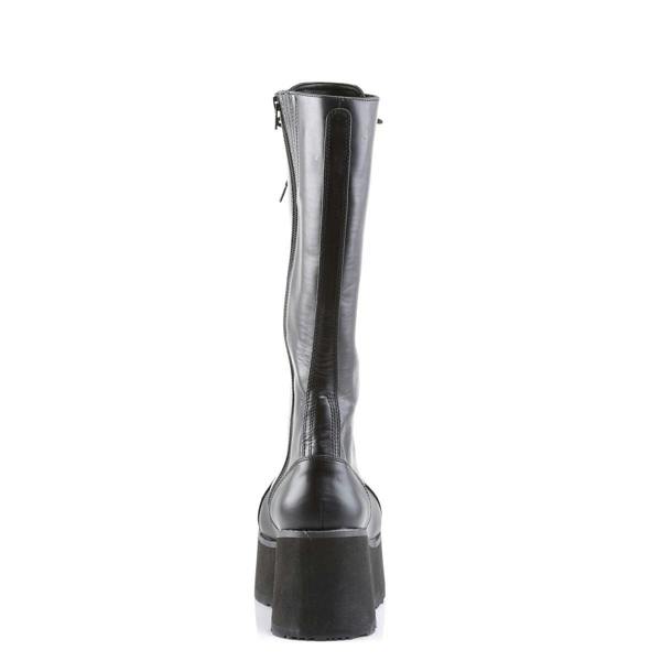 Demonia Trashville 502 Black Vegan Leather Platform Boots