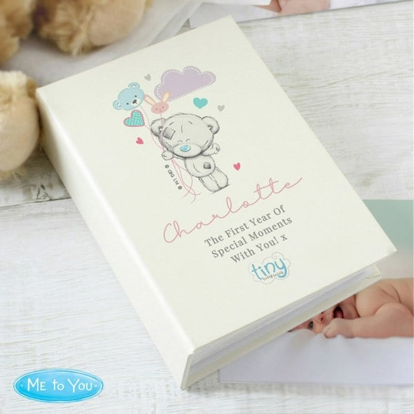 Personalised Memento Company Personalised Tiny Tatty Teddy Pink 6x4 Photo Album with Sleeves