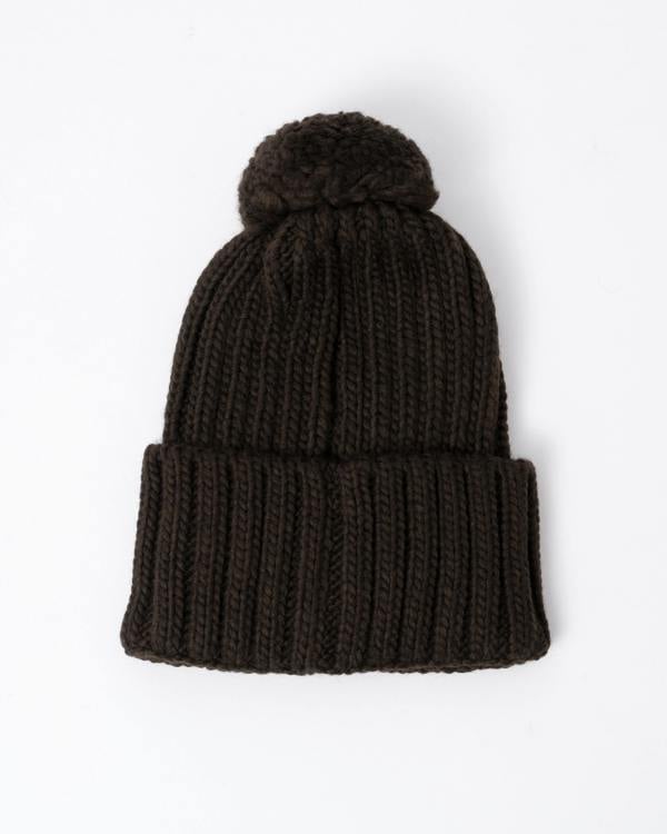 back of a Napapijri Semiury 5 Bobble Hat in Brown WT3