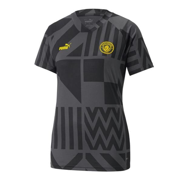 Puma Mens Prematch Manchester City FC Jersey - Black/Yellow - 