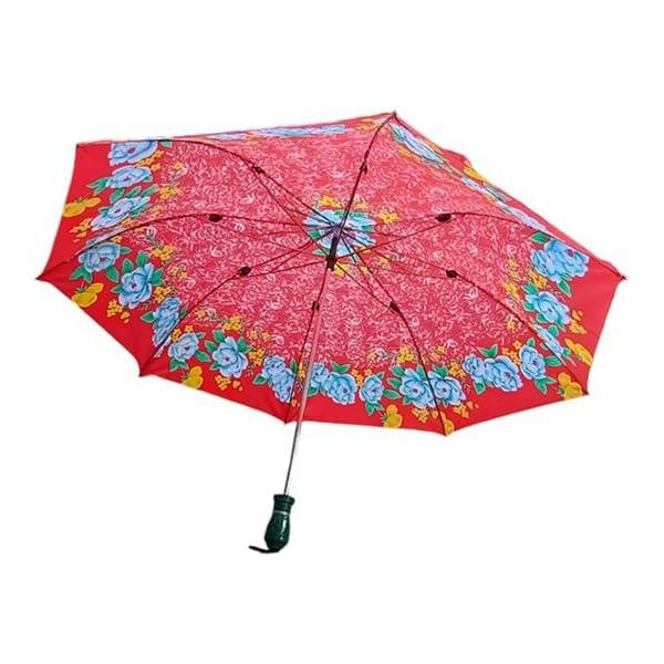Trespass Womens/Ladies Peace Floral Folding Umbrella - Black/Pink - 