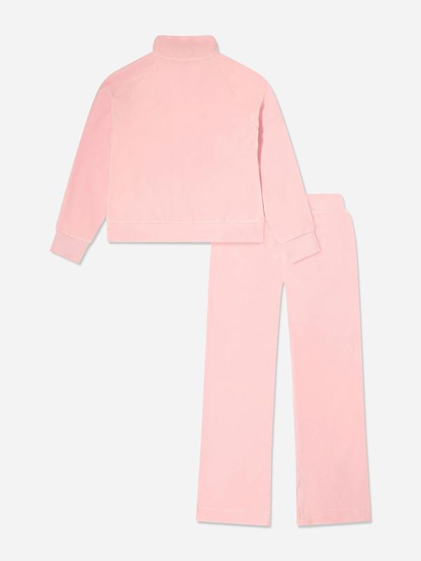 Moschino Kids Moschino Girls Teddy Bear Logo Tracksuit in Pink