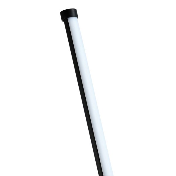 Modern Sleek Stick Style LED Standard Floor Lamp in Matt Black with Foot Dimmer Image 4