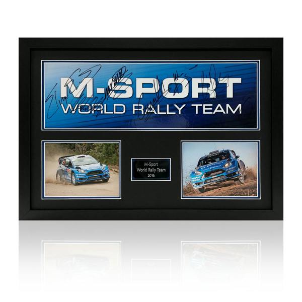 M-Sport World Rally Team Multi Signed Banner Display