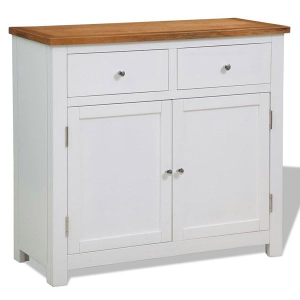 Berkfield Sideboard 90x33.5x83 cm Solid Oak Wood