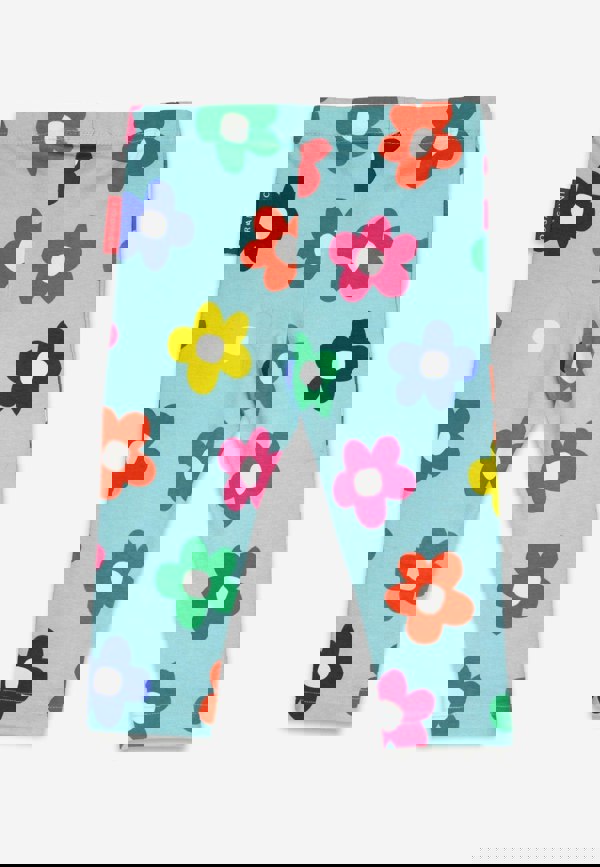Organic Rainbow Bloom Print Leggings - Toby Tiger