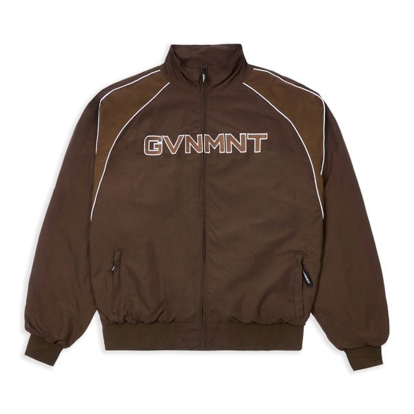 GVNMNT Clothing Co Chambers Track Top - Chocolate / Walnut