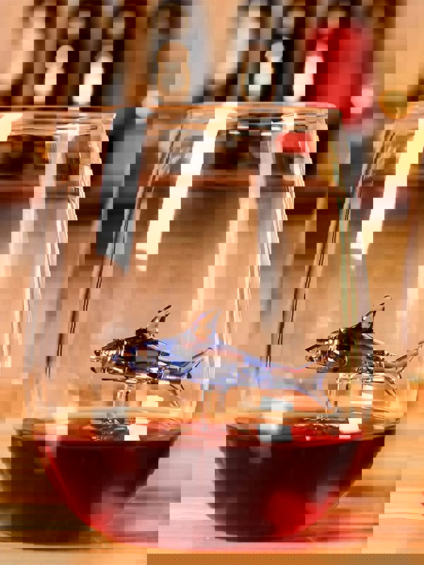 Glass Shark Wine Glass. A Fin-tastic Twist on Your Tipple