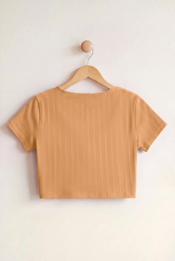 ENORSIA Women's Ribbed Button-Up Short Sleeve T-Shirts